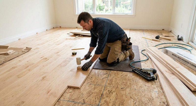 Birch Floor Installation in South Zanesville, OH