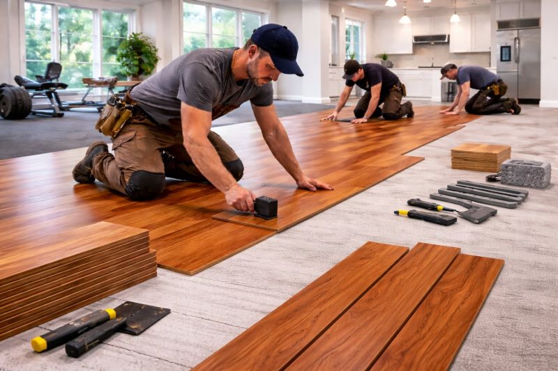 Cherry Floor Installation in Glenford, OH