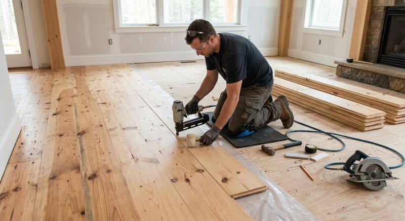 Pine Floor Installation in South Zanesville, OH